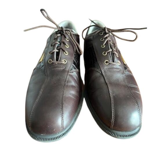 FootJoy “DryJoys” Men\'s sz 10M 53622 In Leather and Alligator Print Golf Shoes main image 5